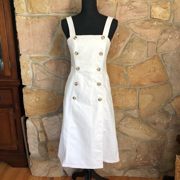 J. Crew Dresses & Skirts - J. Crew button front white denim dress NWT